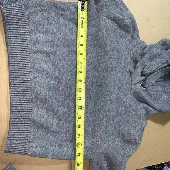 ZARA - WOMEN’S KNIT CROP HOODIE WITH BLING HOODIE STRAPS - SIZE SMALL - Picture 6 of 11